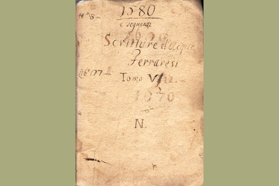 Archivio storico del Comune di Ferrara: sezione Patrimoniale (b. 27 - fasc. 8 - Penna, Scritture d'acque, 1580)
