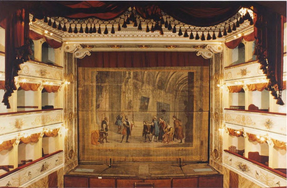 Bagnacavallo, Teatro Goldoni, sipario del bolognese Gerolamo da Treviso.jpg