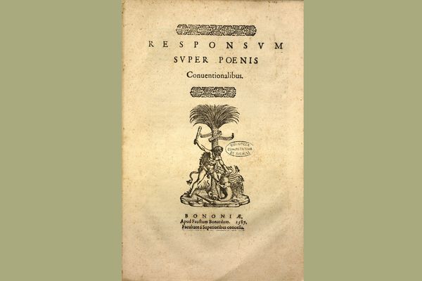 Angelo Maria Spannocchi, “Responsum super poenis conuentionalibus” (Bologna, 1587) - Biblioteca comunale dell’Archiginnasio, Bologna