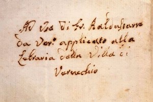Archivio storico comunale di Verucchio - catalogazione Antica biblioteca comunale “Antonio Tondini”: particolare