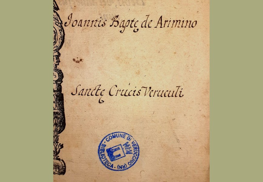 Archivio storico comunale di Verucchio - catalogazione Antica biblioteca comunale “Antonio Tondini”
