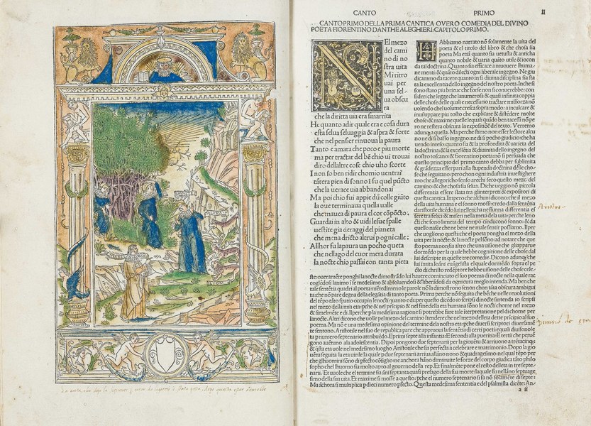 Parma, Biblioteca Palatina, Commedia con commento di Cristoforo Landino, Venezia, 1491. Foto di Luca Bacciocchi