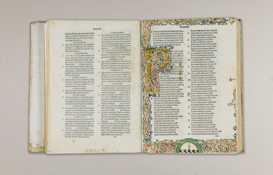 Ravenna, Biblioteca Classense, Commedia con il commento di Jacopo della Lana, Venezia, 1477. Foto di Luca Bacciocchi