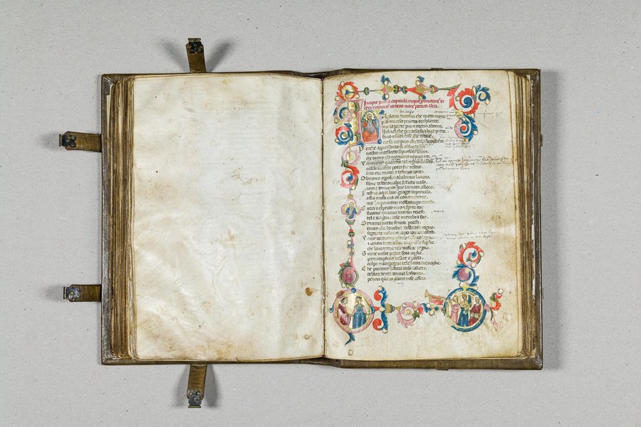 Bologna, Biblioteca Universitaria, MS. 589 (sec. XIV), Commedia con chiose di Iacomo della Lana. Foto di Luca Bacciocchi