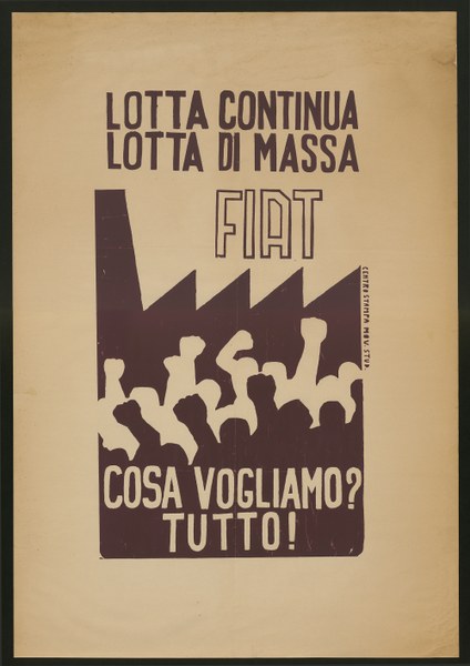 Istituto storico Parri, Fondo Volantini sulle lotte studentesche e operaie 1968-1970, Manifesto