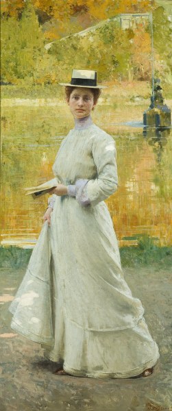 Giacomo Grosso,   “Ritratto all’aria aperta”   Olio su tela   1903 Galleria d’Arte Moderna Ricci Oddi, Piacenza 