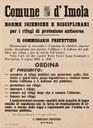 Manifesto del Comune di Imola sui rifugi antiaerei 25 luglio 1944