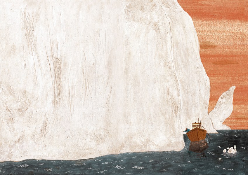 Achab e la balena bianca, illustrazione di Manuel Marsol