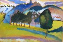 Vasilij Kandinskij, Paesaggio con colline ondeggianti, 1913, Venezia, Fondazione Peggy Guggenheim (foto Wiki Commons)