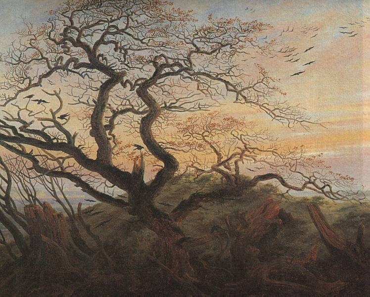 Caspar David Friedrich, L'albero dei corvi, 1822, Parigi, Museo del Louvre