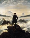 Caspar David Friedrich, Viandante sul mare di nebbia, 1818, Amburgo, Kunsthalle