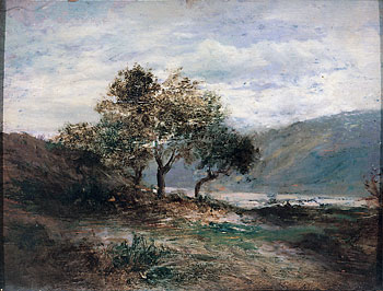 Antonio Fontanesi,  Luce sugli alberi, 1868 – 1880, Piacenza, Galleria Ricci Oddi, foto Mario Guglielmo DM Cultura