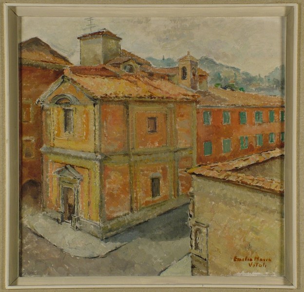 Maria Emilia Vitali, Autunno a Bologna, olio su tela, 1965