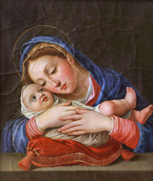 Carlotta Gargalli, Madonna con Bambino, s.d., olio su tela, 36 x 30 cm, Museo dell'Osservanza di Bologna