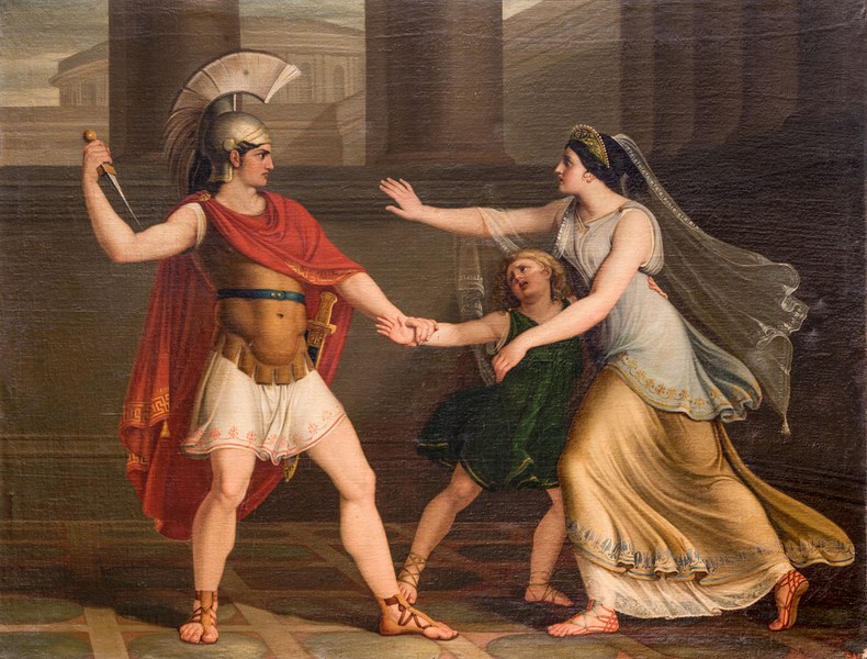 Carlotta Gargalli, Pirro che minaccia di uccidere Astianatte, 1815, olio su tela, 170 x 225 cm, Pinacoteca Nazionale, Bologna