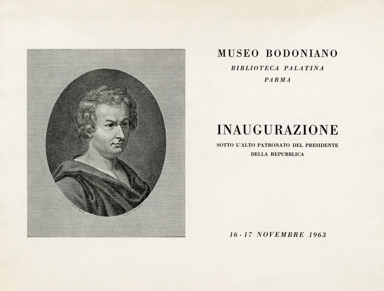 Invito all'inaugurazione Museo Bodoniano