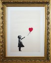 Banksy Girl with balloon Litografia, 70x50 cm 2002 Pop House Gallery