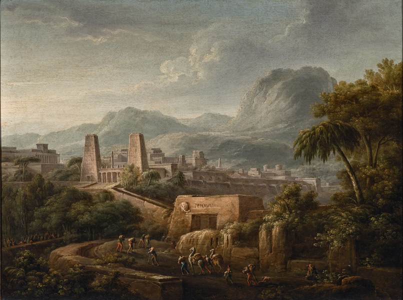 Antonio Basoli, Città di Capsa, ante 1810, olio su tela, cm. 64,5x85,5