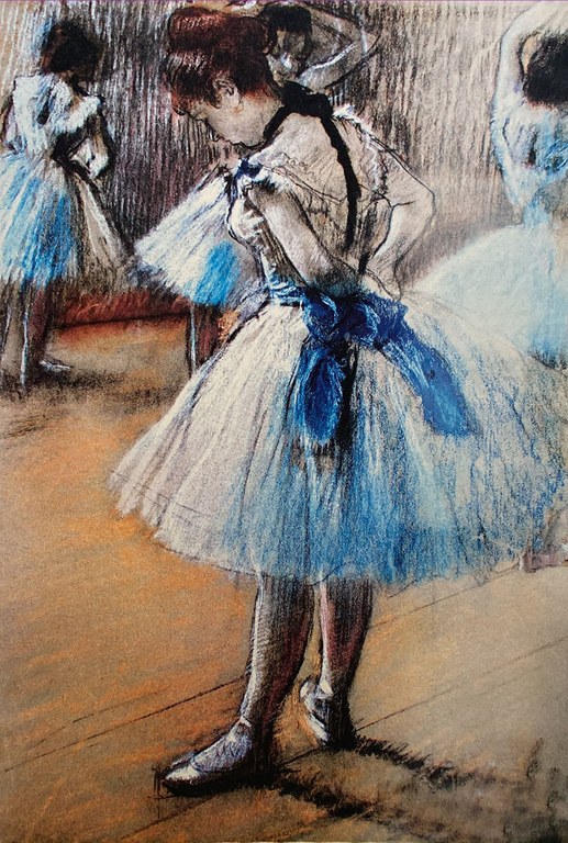 Edgar Degas - Danzatrice che si lega il tutù - Litografia