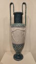 Faenza, Fornace Ceramiche Bubani Anfora con danzatrici, serpente e ibis in rilievo (1922-1928 circa), maiolica, h. cm 97,5.