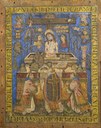 Messa di San Gregorio, 1539, (Messico) Mosaico di piume su tavola, cm 68 x 56 Musée des Amériques-Auch 
