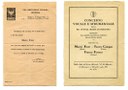 Locandine, programmi e inviti dei concerti pianistici di Mario Finzi negli anni 1929 - 1933