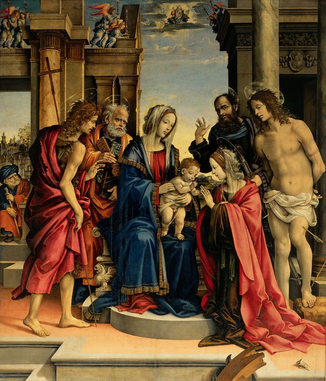 Filippino Lippi, Sposalizio mistico di Santa Caterina e santi, Bologna, Basilica di San Domenico, 1501