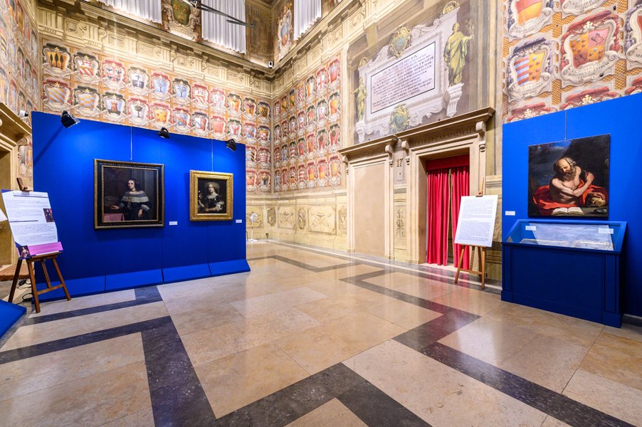 Guercino e i suoi allievi. Dalle ‘teste di carattere’ ai ritratti Veduta di allestimento Collezioni Comunali d'Arte, Bologna, 2023