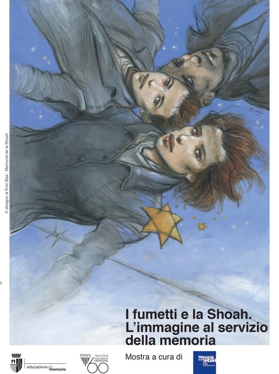 i fumetti e la Shoah, cartolina mostra, ©Enki Bilal - Mémorial de la Shoah