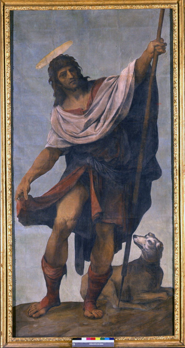 Ludovico Carracci Bologna, 1555-1619 San Rocco 1602-1604 pastello e tempera su carta incollata su tela 280 × 139,5 cm Bologna, Pinacoteca Nazionale