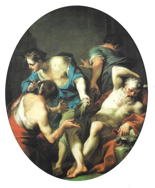 Giuseppe Marchesi detto il Sansone L’ebbrezza di Noè, 1725 ca. Olio su tela  Bologna, collezione privata