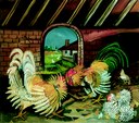 Ligabue: Lotta di galli, 1956, olio su faesite, 85x95
