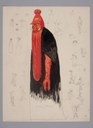 Richard Teschner, Nachtstück, (diavolo di pelliccia) e numerosi piccoli disegni per varie figure, 1913, Acquarello, pittura opaca e matita su cartoncino, Vienna, Museo del Teatro