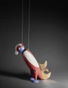Sophie Taeuber-Arp, ideazione ed esecuzione di Pappagallo 1918 (riproduzione 1993) Marionetta per "Il Re Cervo", Legno tornito e verniciato; lamiera di ottone Univesità delle Arti di Zurigo / Museo del Design di Zurigo / Collezione di arti applicate
