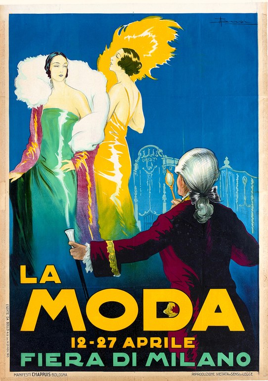 Adolfo Busi, La Moda, 1915-1920, cromolitografia su carta 140,5 x 100 cm. Museo Nazionale Collezione Salce, Treviso