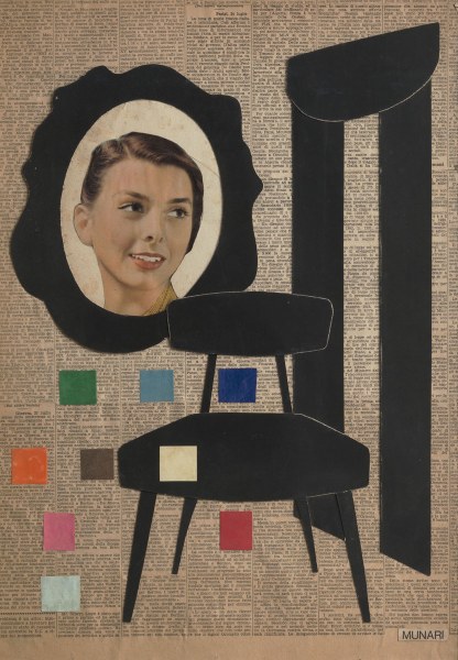 Bruno Munari, Studio di design, circa 1950, collage e fotocollage su cartoncino