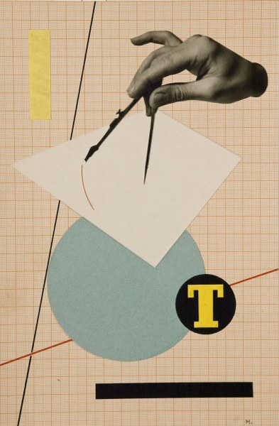 Bruno Munari, T, studio preparatorio per pubblicità sulla rivista Campo grafico, circa 1934 