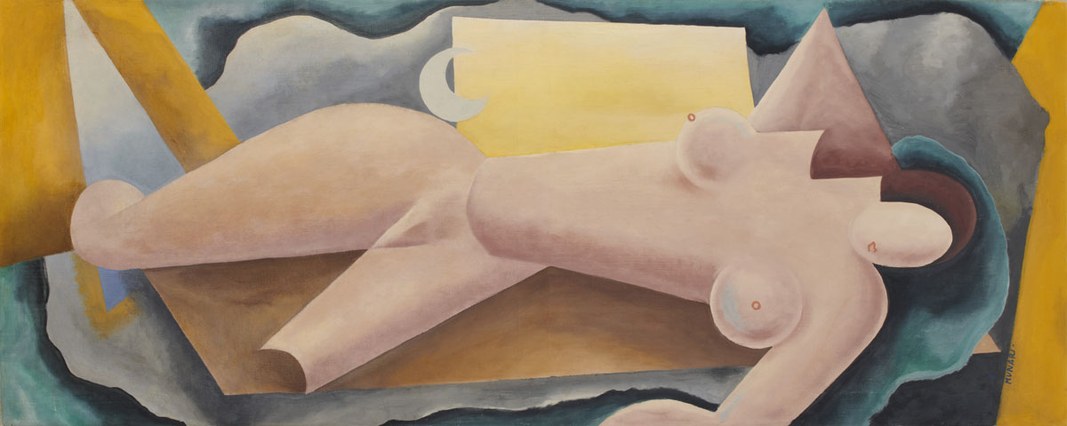 Bruno Munari, Buccia di Eva, 1929 1930, tempera su tela, 80 x 205 cm