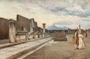 Luigi Bazzani, Il Foro a Pompei, s.d., olio su tela, 51 x 76 cm