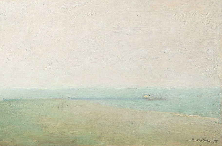 Infinito, 1965, olio su tavola, 30 x 44,5 cm 