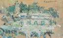 Camogli, Abbazia di San Fruttuoso, s.d, olio su tavola, 10 x 16 cm 