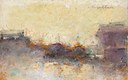 Paesaggio, s.d., olio su cartone, 9 x 14 cm 
