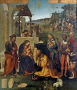 Amico Aspertini  (Bologna, 1474/1475 - 1552)  Adorazione dei Magi  1500 circa Tavola cm 215,5 x 182  Bologna, Pinacoteca Nazionale