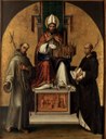Lorenzo Costa (Ferrara, 1460 - Mantova, 5 marzo 1535) San Petronio tra due Santi 1502 Tavola, 192.5 x 145 cm. Bologna, Pinacoteca Nazionale