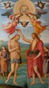 Pietro Vannucci detto Perugino  (Città di Pieve, 1450 circa - Fontignano di Perugia, 1523) Battesimo di Cristo (Pala di Sant’Agostino) 1502-1525 Olio su tavola, 261 X 146 cm. Perugia, Galleria Nazionale dell’Umbria
