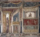 Figura femminile, Pompei, VI, 9, 2-13, Casa di Meleagro, tablino (8), parete est, registro superiore stucco - affresco, 178 x 188, I secolo d.C. - IV stile