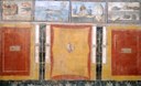 Parete in IV stile con Nature Morte (xenia), Pompei, Praedia di Iulia Felix, Reg. II, 4, 3, tablino (92), parete sud affresco, cm 298 x 447, I secolo d.C. 