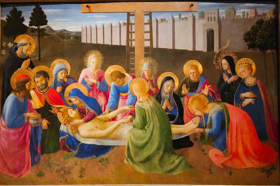 Beato Angelico Compianto sul Cristo morto 1436 - 1441 tempera su tavola Firenze, Museo di San Marco