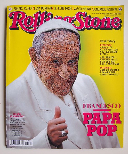 Leonardo Pivi, Papa POP 2018 micromosaico su rivista