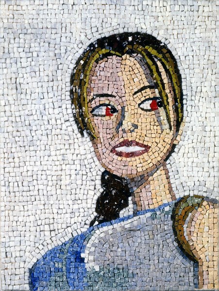 Leonardo Pivi, Zoom su Lara, 2002 marmi, paste vitree, materiali lapidei